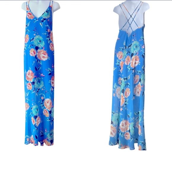 Yumi Kim Dresses & Skirts - Yumi Kim dress size Small blue floral print maxi